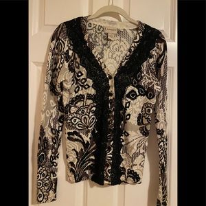 NWOT Aubergene lightweight button down cardigan.